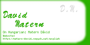 david matern business card
